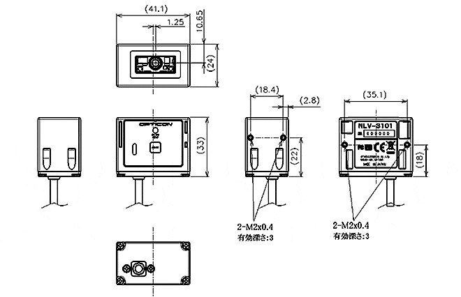 人気の オプトエレクトロニクス NLV-3101-RS232C 小型 2次元イメージャ定置式スキャナ RS232C UF3NLV3101B  取り寄せ商品