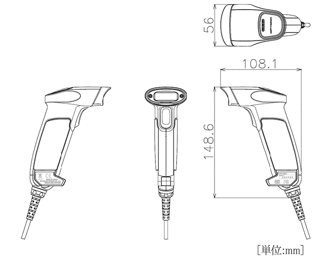 安心にお届けする通販サイト ウェルコムデザイン 抗菌バイブ付二次元コードリーダ USB I／F OPI-3601-USB-HID-AMV  バーコードリーダー PRIMAVARA