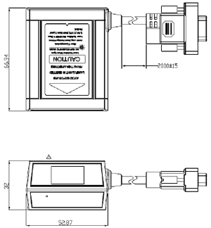 MODEL5152 定置式2次元コードリーダ 外形寸法図