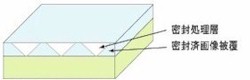 密封処理済プレート断面