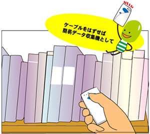 ケーブルを外せばデータコレクタに早変わり MODEL 豆っぴシリーズ