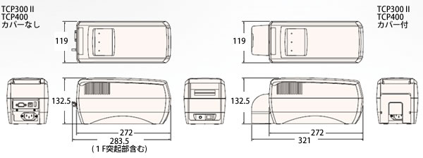 外形寸法図　TCP300-400