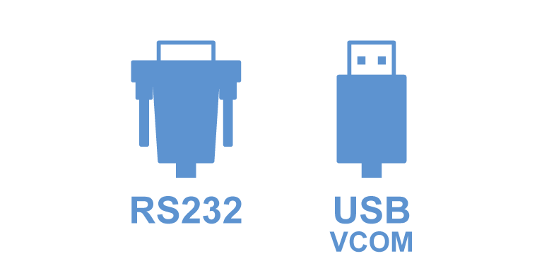 RS232/USB-VCOM接続