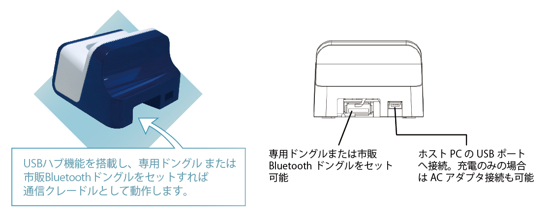 diBar coolCradle USBハブ機能搭載 充電クレードル