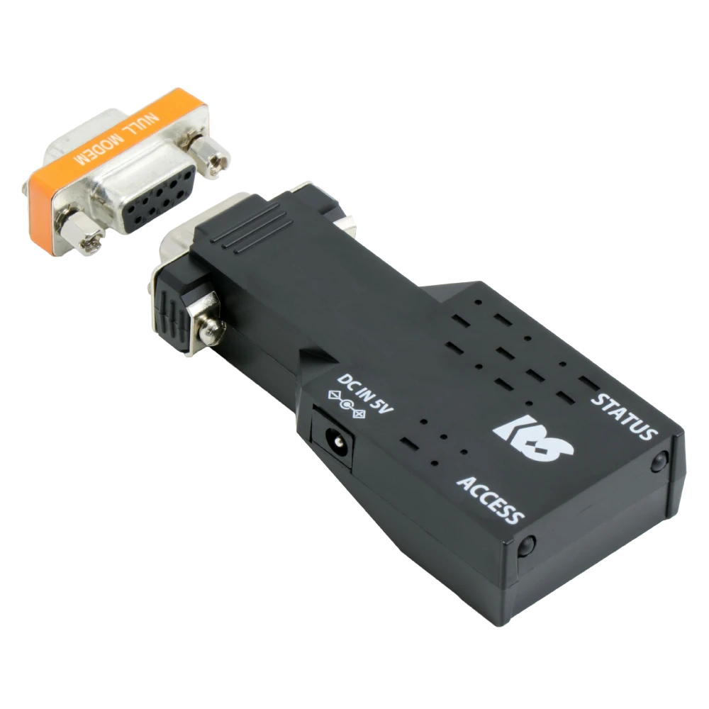 RS-BT62-SET 本体とDsub9メス/メス ヌルモデム変換アダプタ