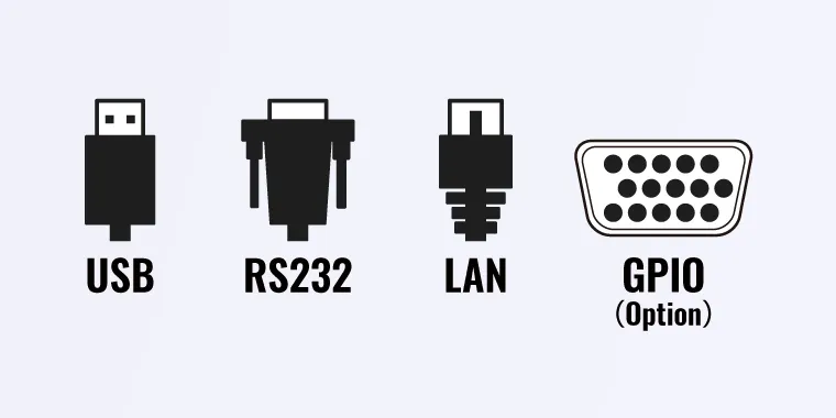 標準インターフェースUSB/RS-232/Ethernetとメモリ構成|MB241 MB341