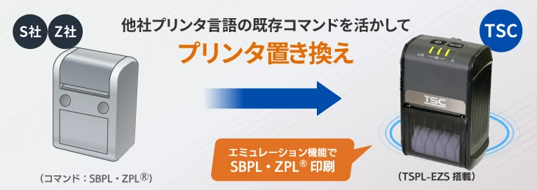 SBPL・ZPL®コマンド対応のTSCプリンタ一覧ページへ