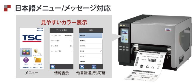 日本語対応メニュー、メッセージ