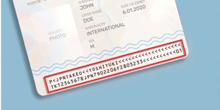 パスポートのOCRフォント