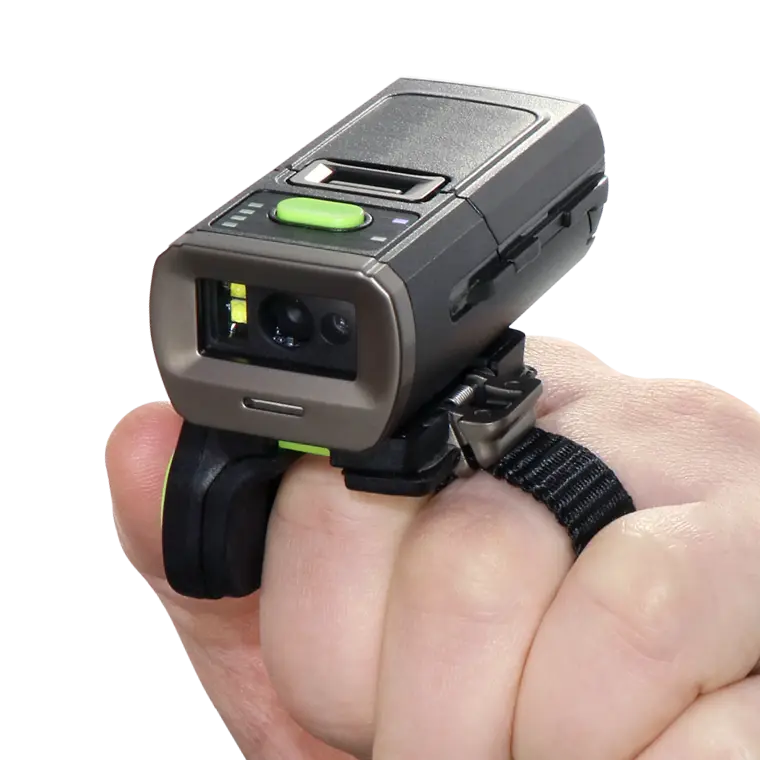 他の業務からのシンボル読み取りシームレスに行える Bluetooth 二次元コードリングリーダー AirScan Finger