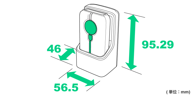 ラクラク充電、コンパクト専用クレードル（オプション）