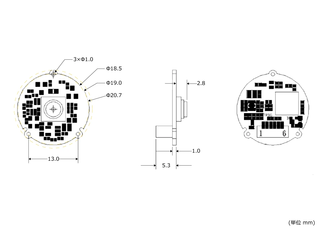 MT688A 円形ボタン型 超小型2Dコードリーダエンジン
