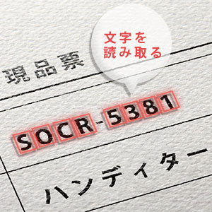 文字を読み取る　ソロモンOCR