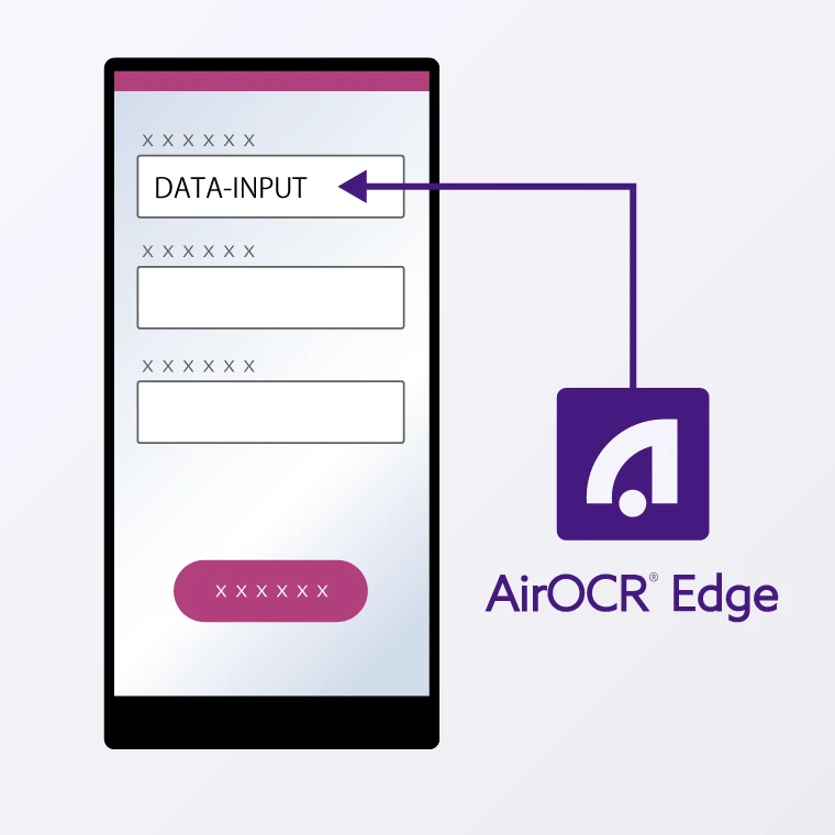 OCR読取データを他のアプリへ送信できる AirOCR Edge