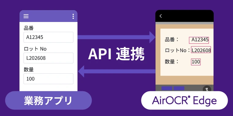 API連携で業務アプリからOCRを起動し、読み取り結果を取得
