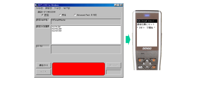 華麗 とどくネデンソーウェーブ BHT-1306BB-130LASET バーコードハンディターミナル Bluetoothモデル 64MB  ユーザエリア45MB...