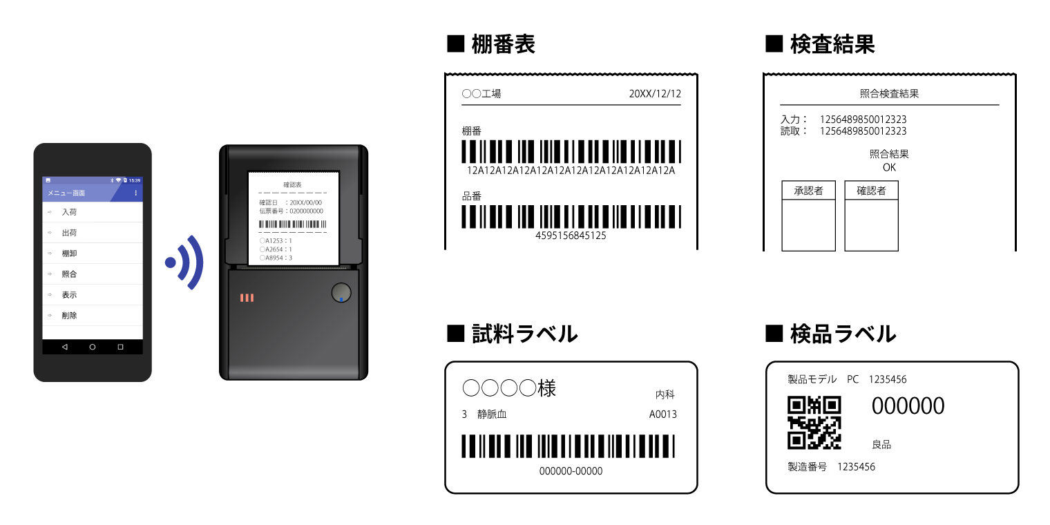プリンタ出力(Bluetooth)