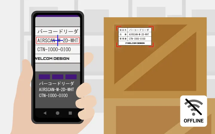 通信に依存しない、オンデバイスOCR
